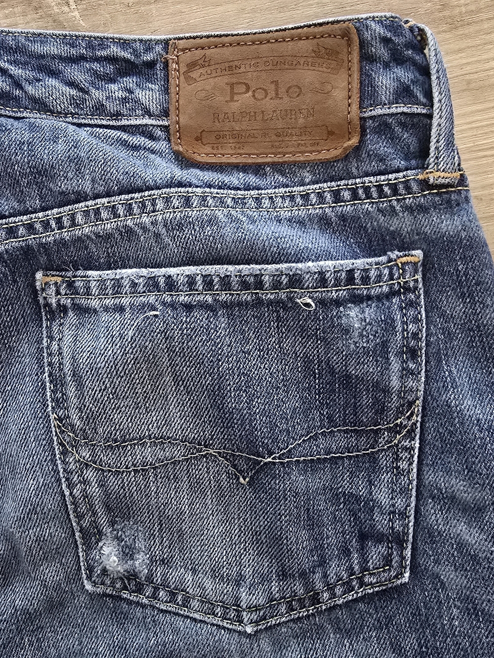 Polo Ralph Lauren | Astor Boyfriend Distressed Blue Denim Jeans | Size 28 x 26